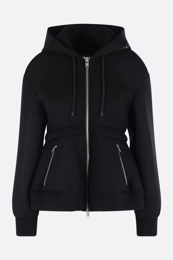 sculpted double hem jacket in wool blend