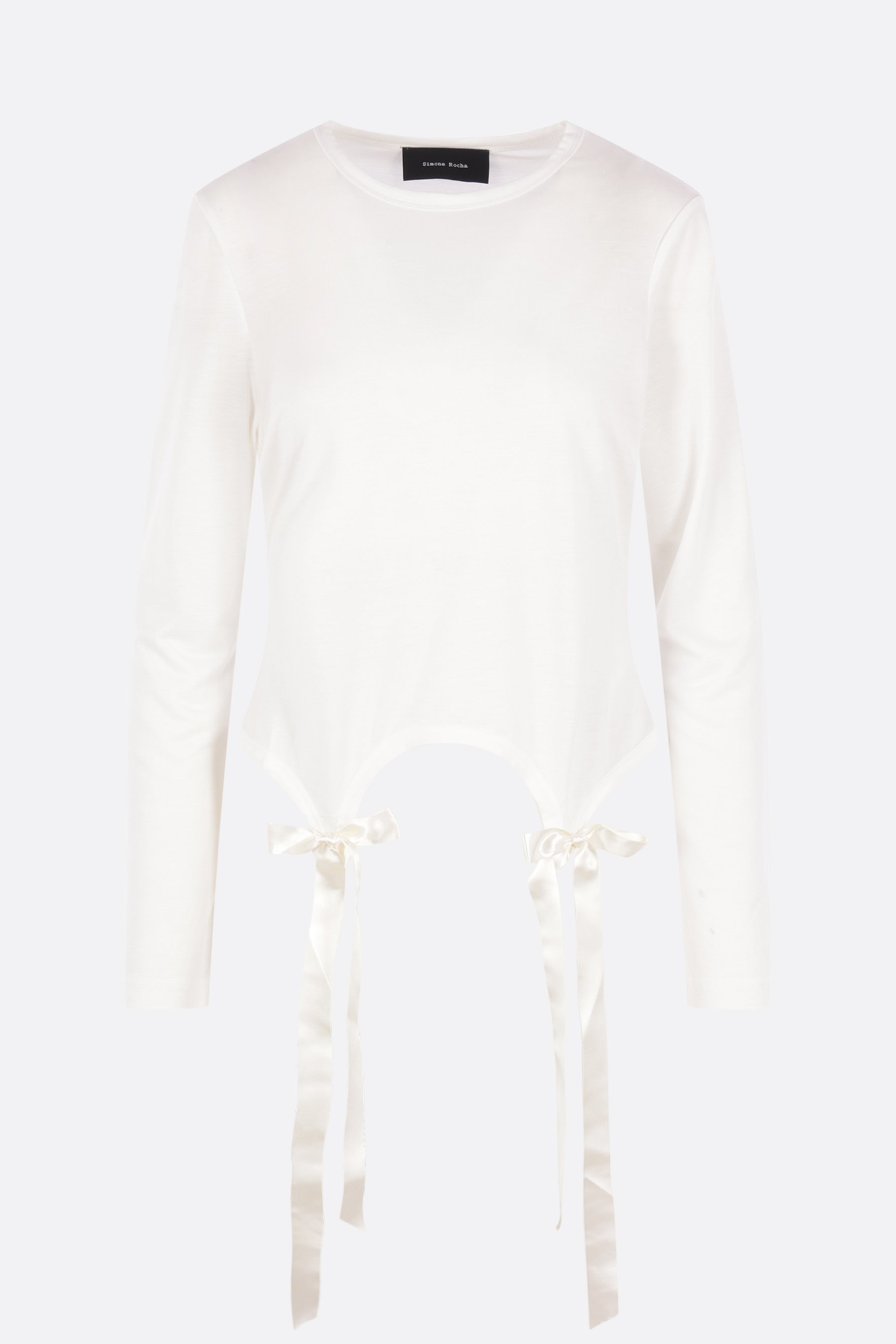 Bow Tail long-sleeve t-shirt in jersey