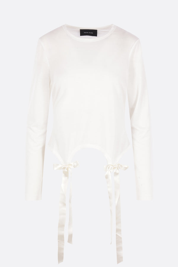 Bow Tail long-sleeve t-shirt in jersey