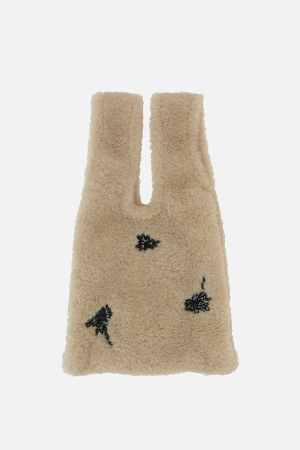 borsa shopping mini in eco pelliccia