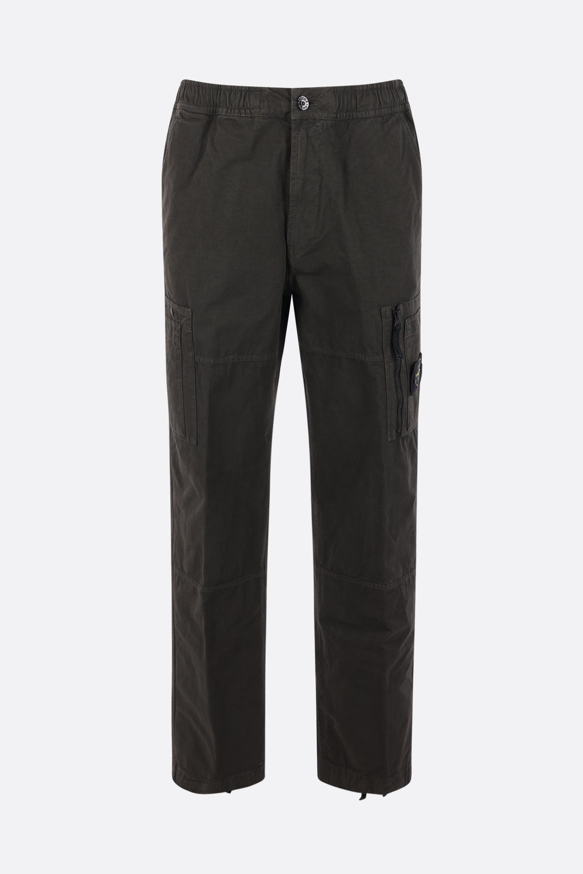 stretch cotton twill cargo trousers