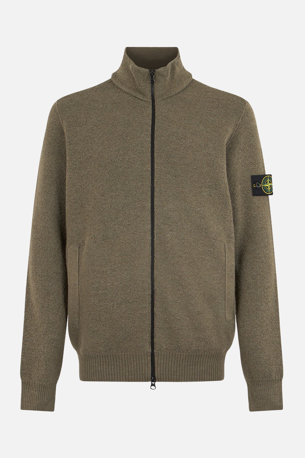full-zip cardigan in wool