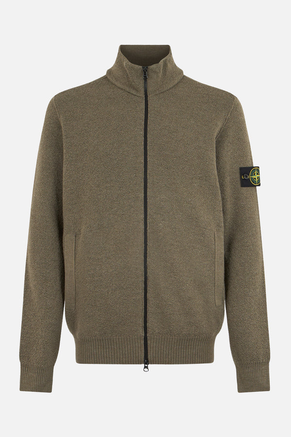 cardigan full-zip in lana