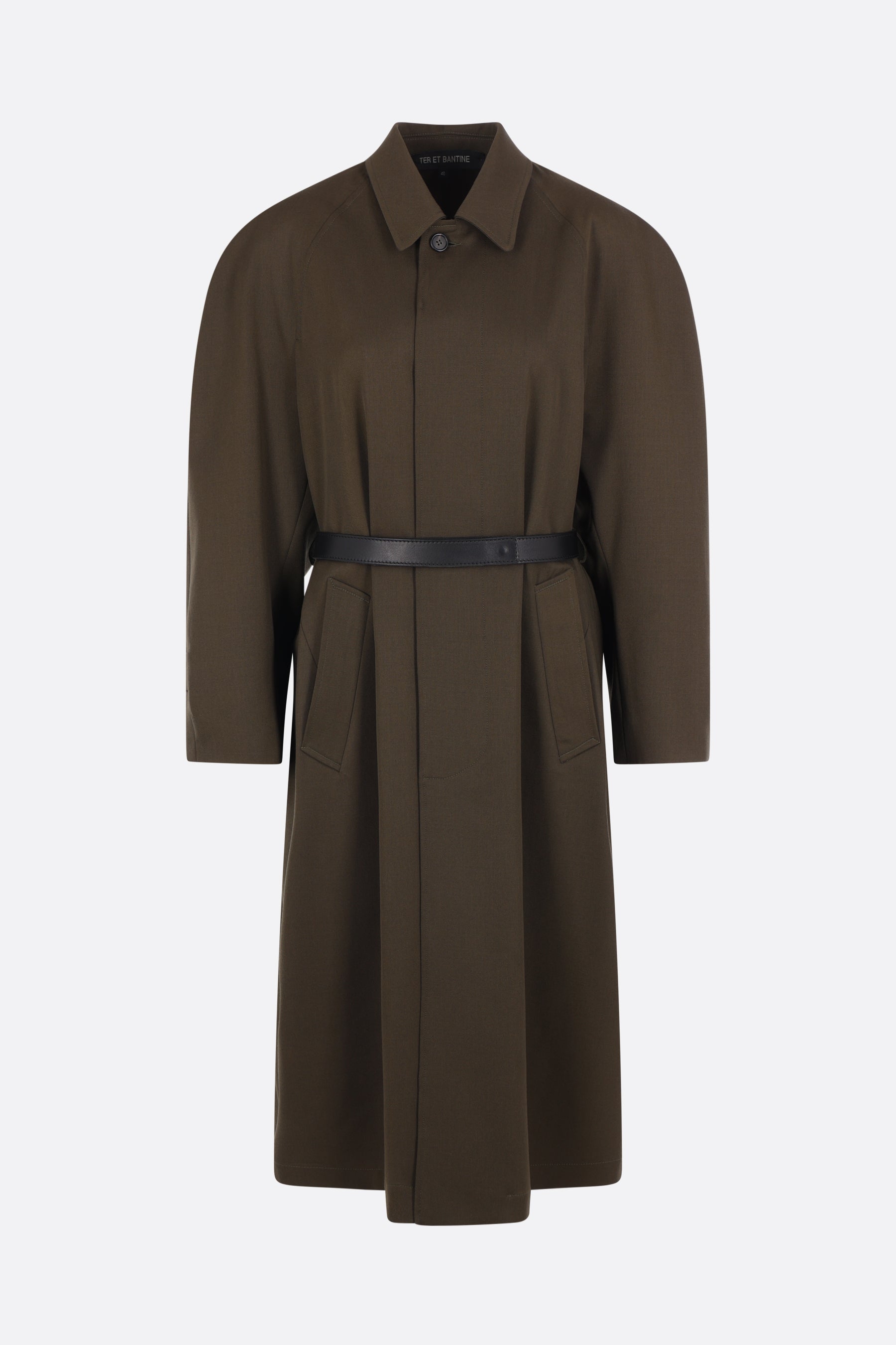 gabardine coat with belt