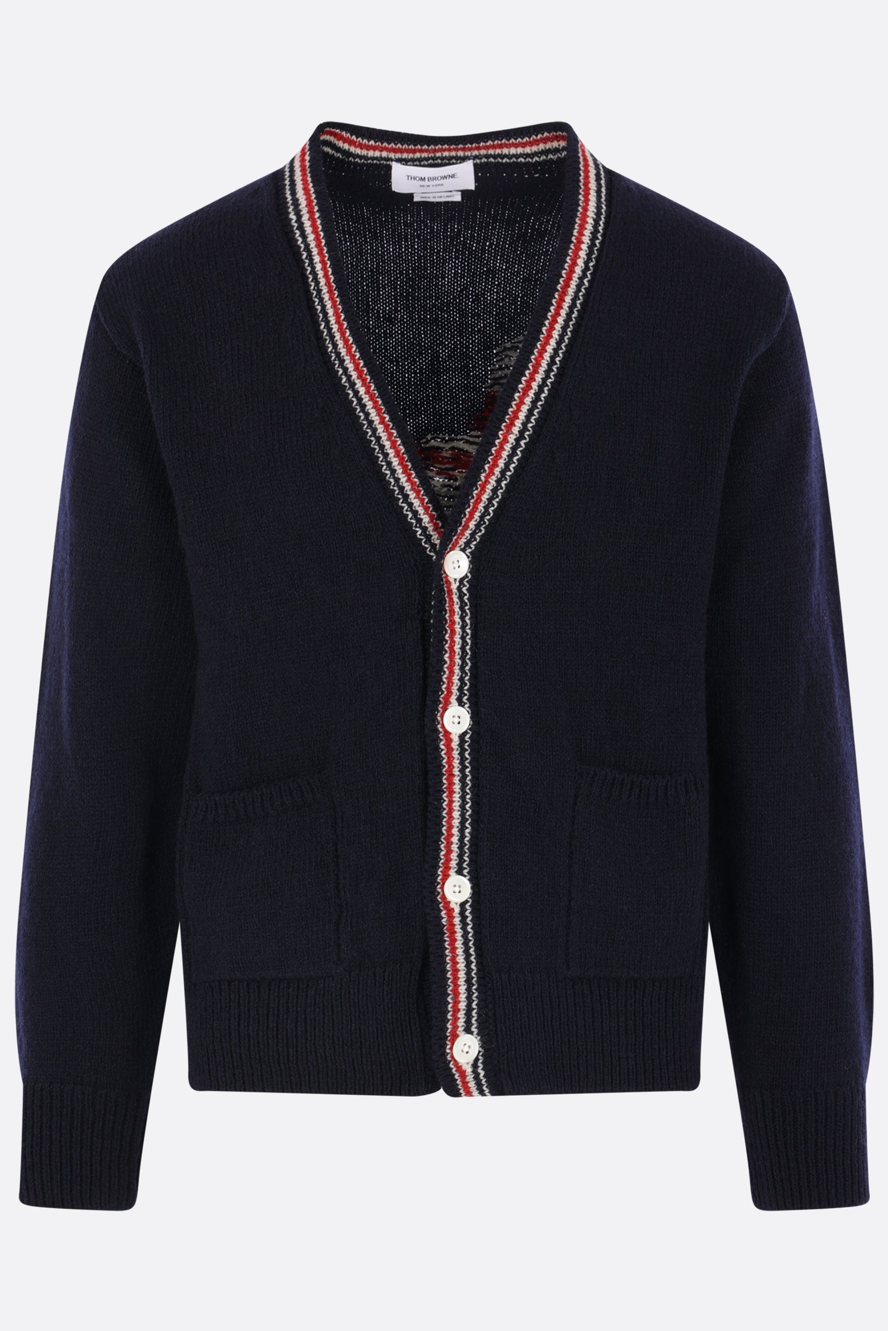 wool and mohair cardigan with Hector intarsia