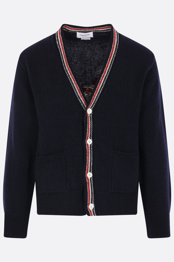 wool and mohair cardigan with Hector intarsia