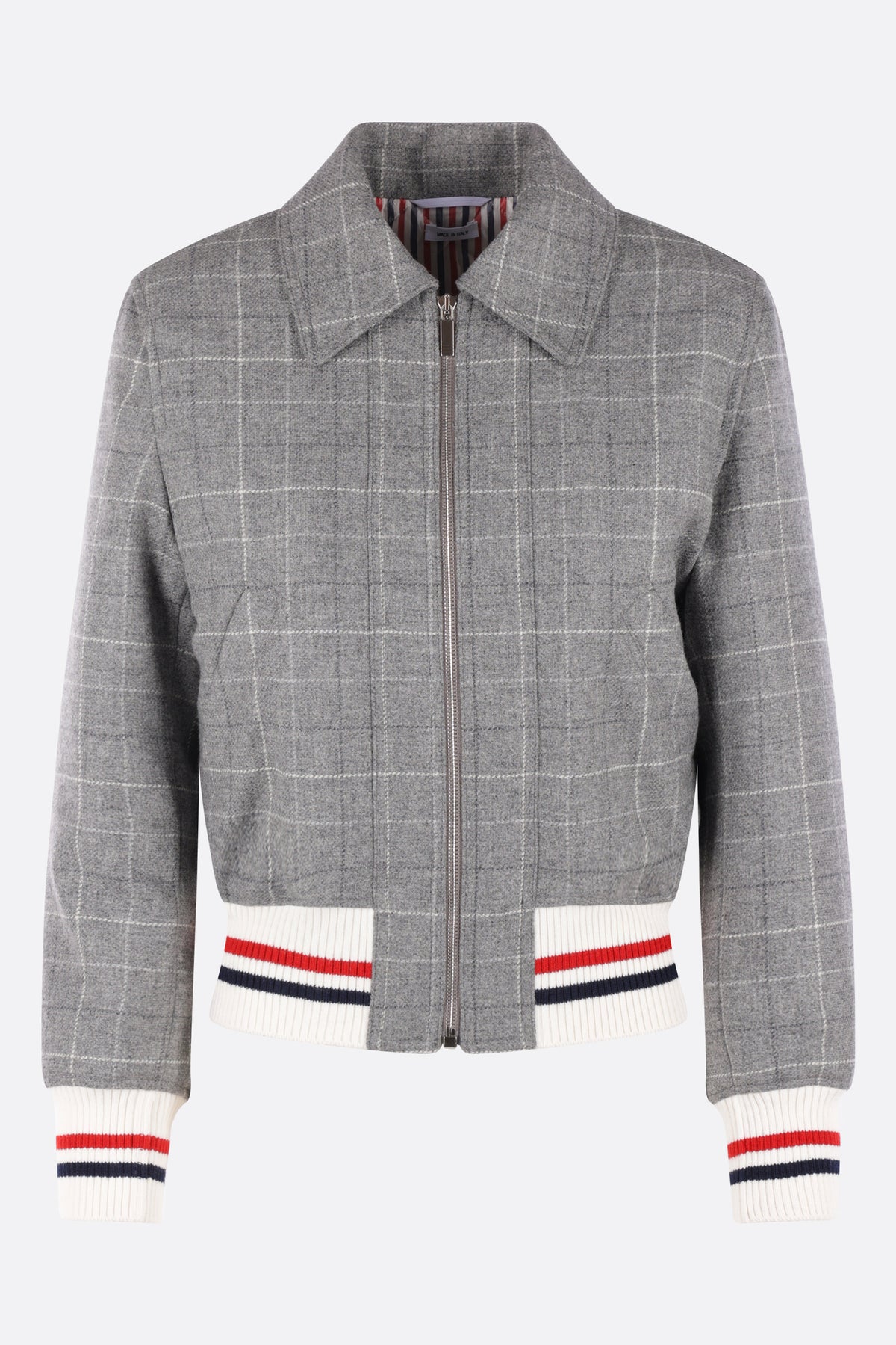 check wool padded jacket