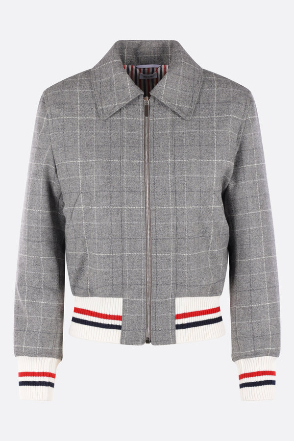 check wool padded jacket