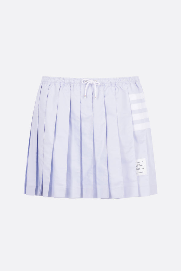 pleated mini skirt in Oxford cotton