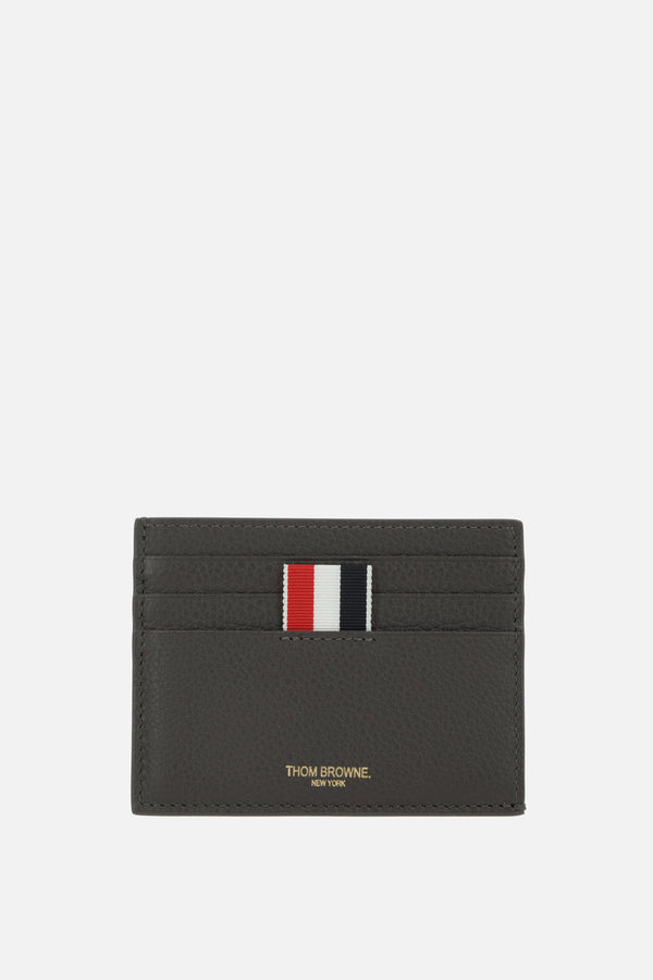 grainy leather card case