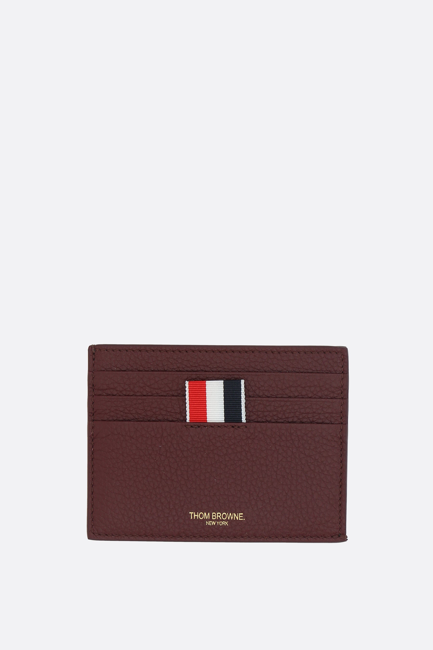 grainy leather card case