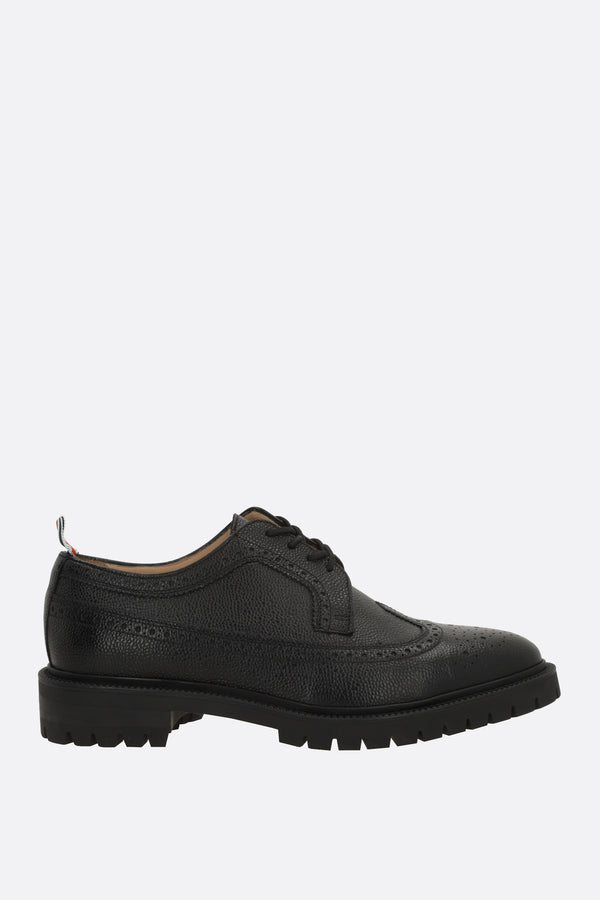 Pebble leather derby shoes