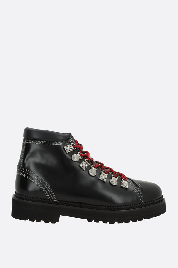 hiking ankle boots in brushed leather