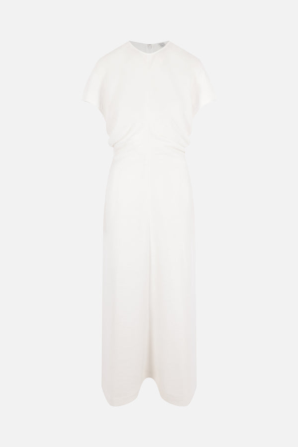 Slouch Waist dress in crinkled viscose blend