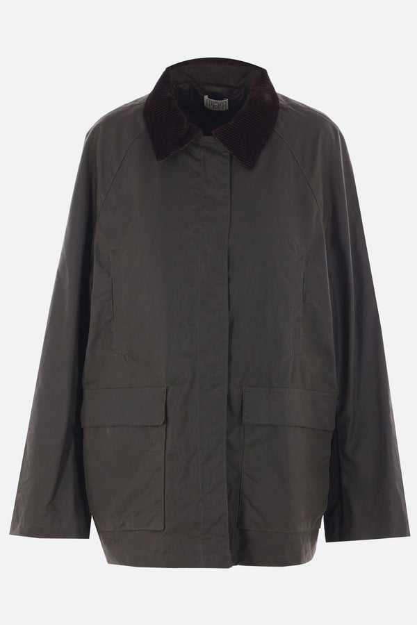 oversize country jacket in waxed cotton