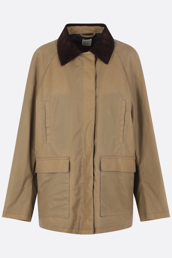 oversize country jacket in waxed cotton