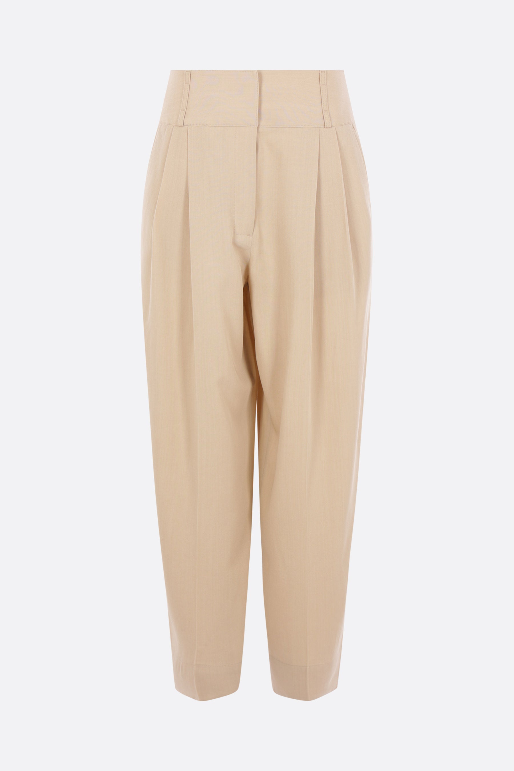 draped balloon trousers in wool blend