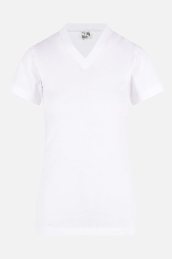 V-neck t-shirt in cotton