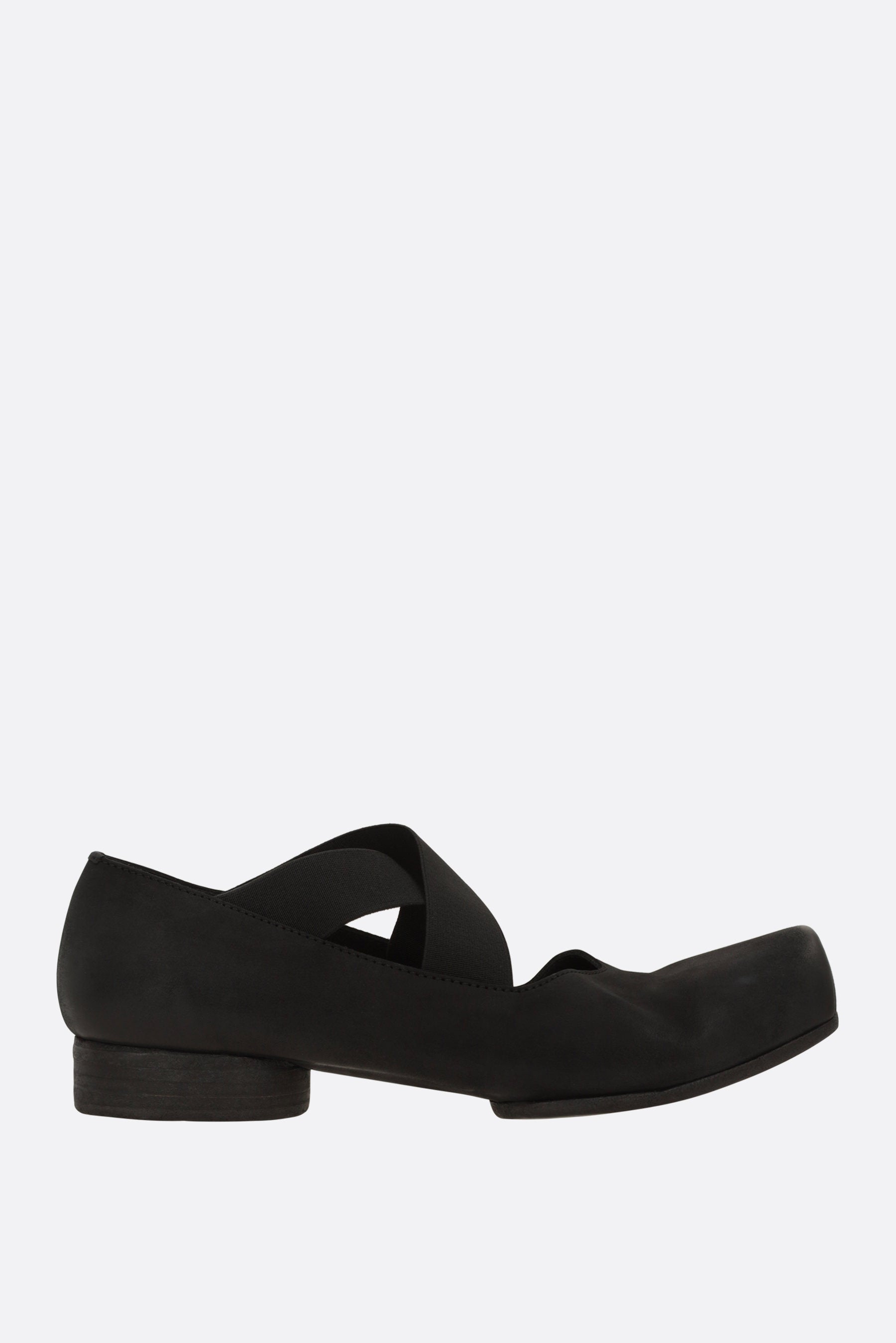 matte leather ballerinas