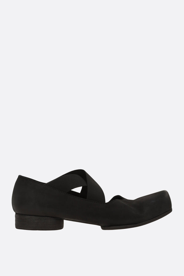 matte leather ballerinas