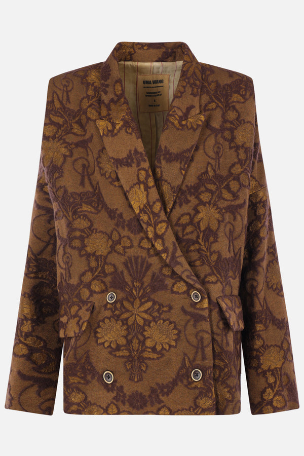 Crossword jacket in jacquard