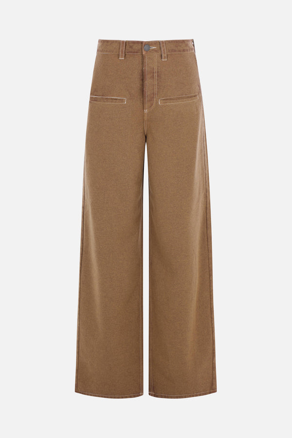 Ball straight-leg trousers in wool blend