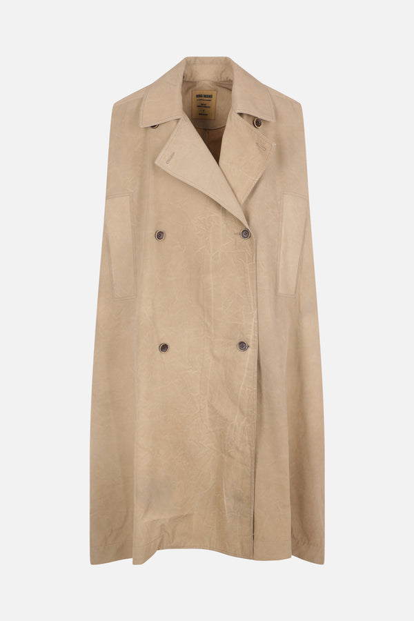 Kew oversized trench coat in technical fabric