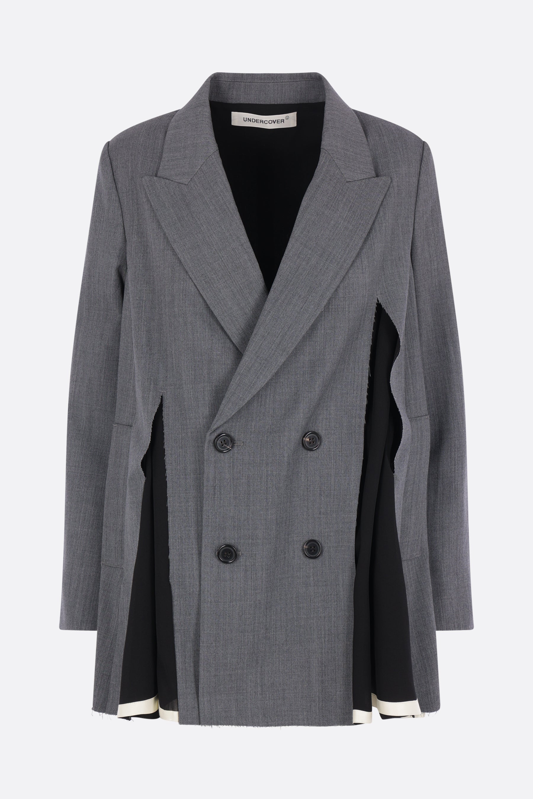 deconstructed blazer in wool blend