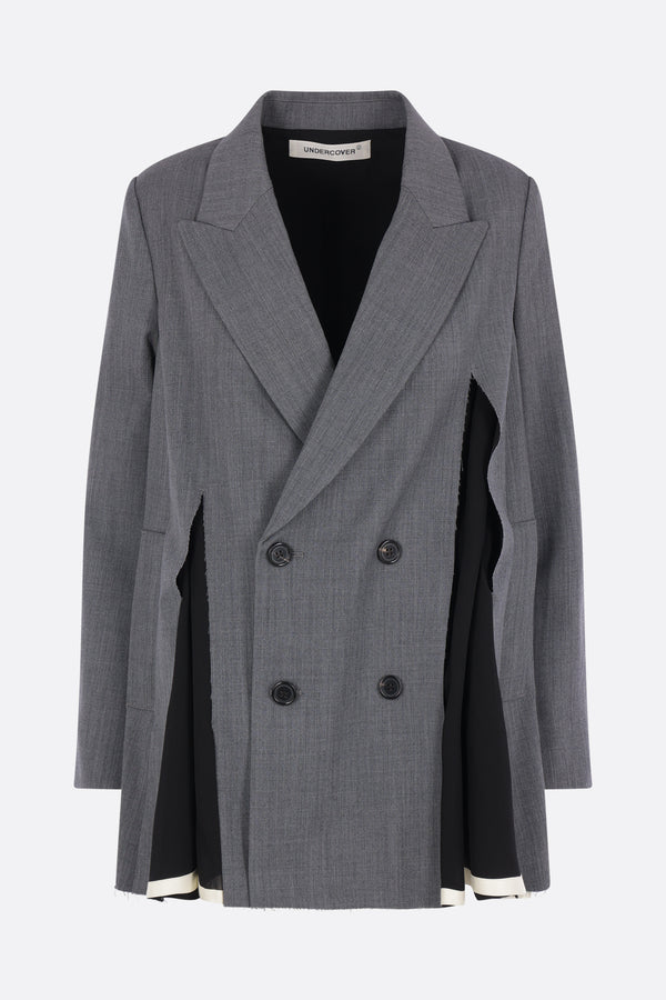 deconstructed blazer in wool blend