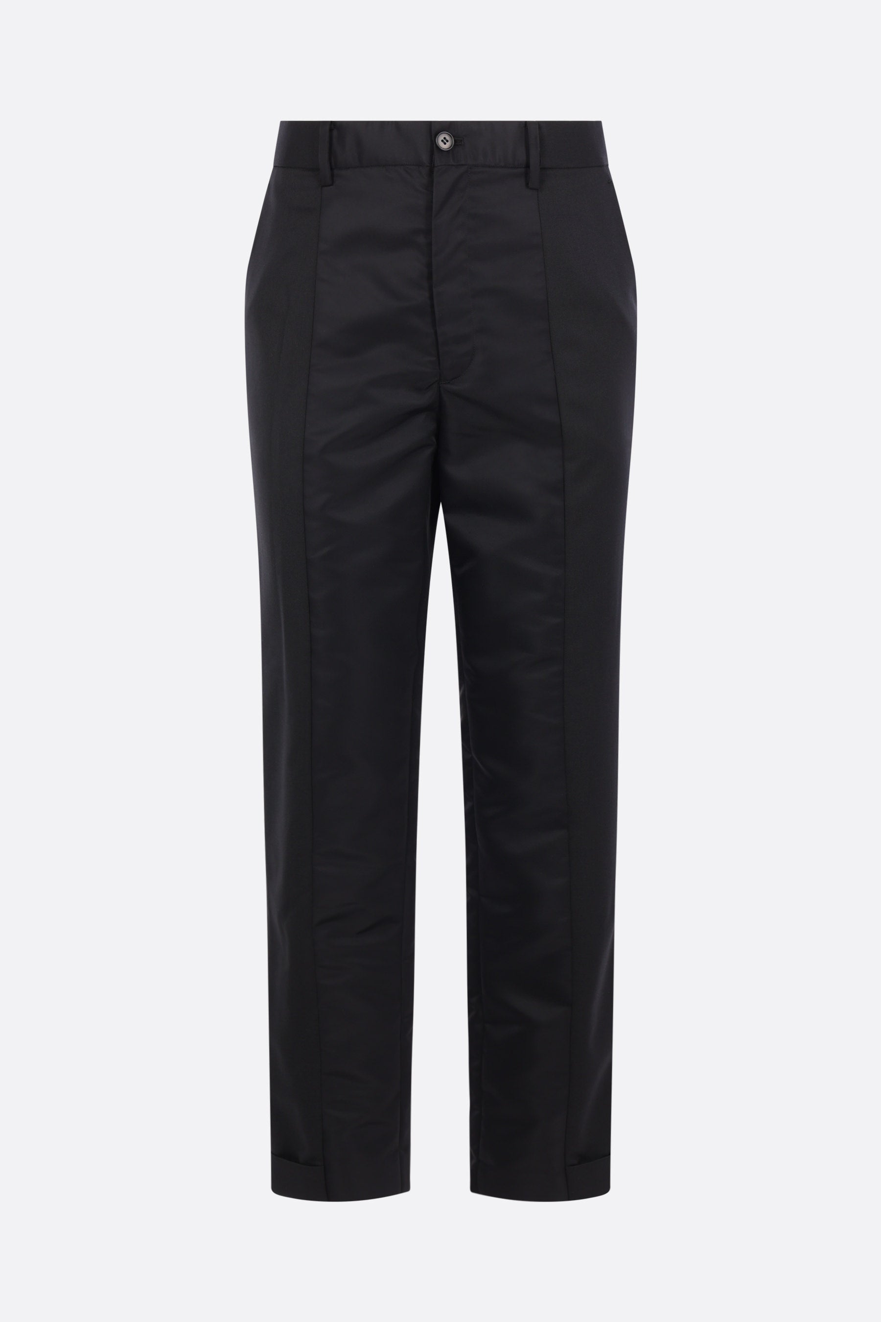 gabardine and nylon trousers