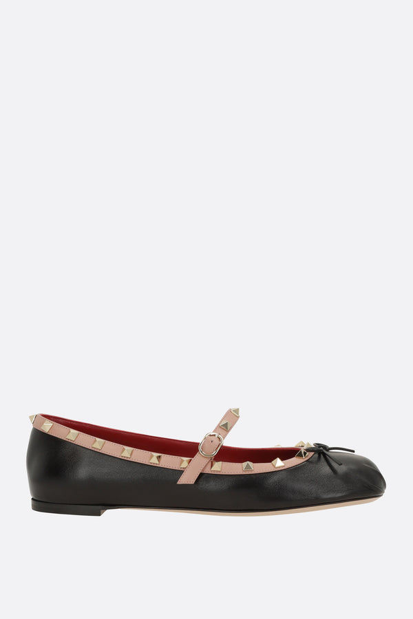 Rockstud Mary-Jane ballerinas in nappa
