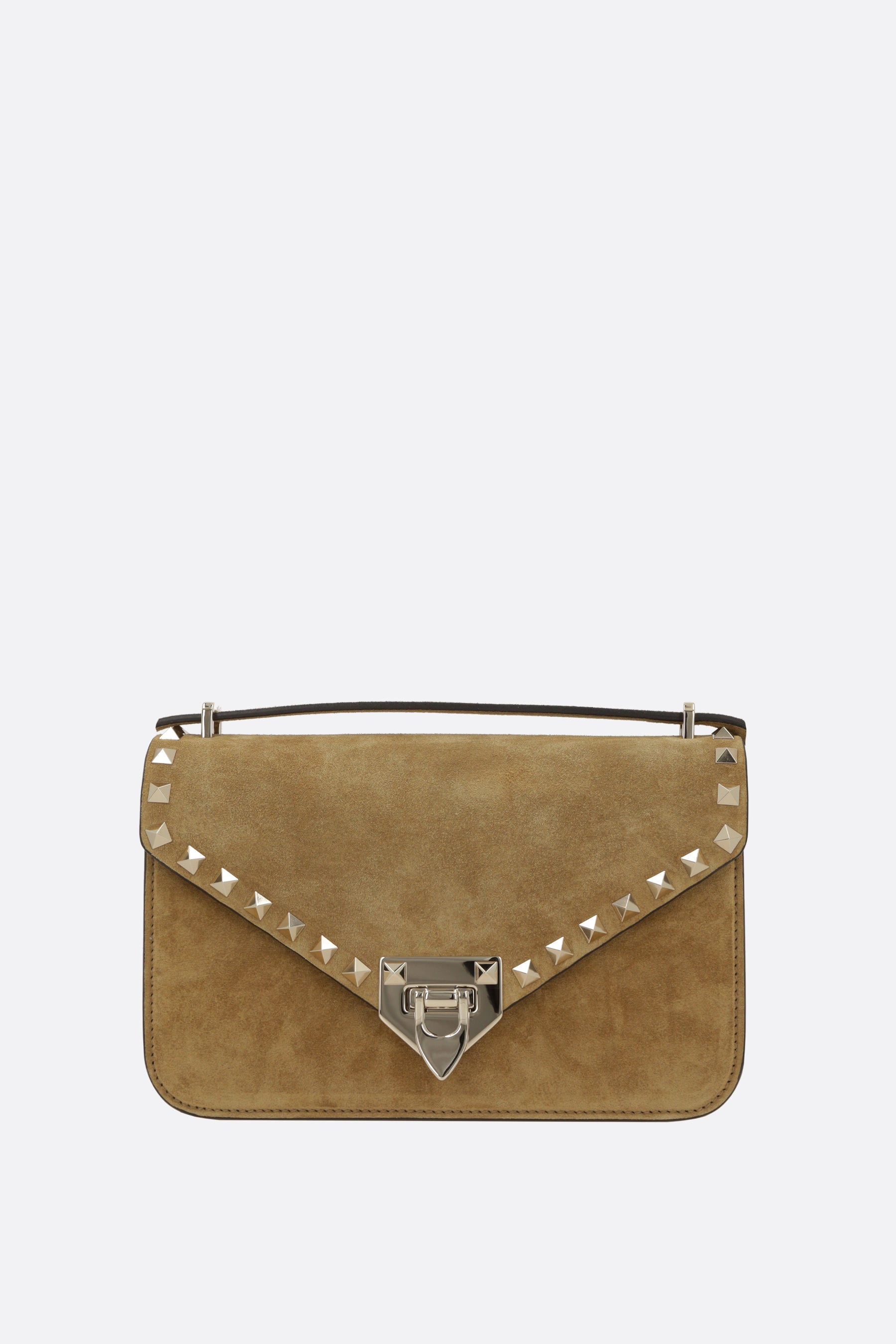 Rockstud small shoulder bag in suede