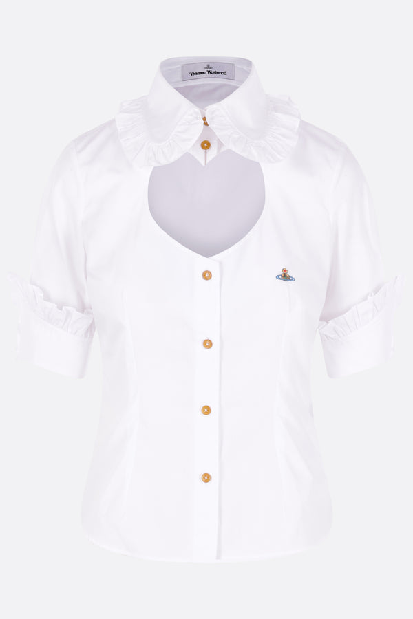 camicia Toulouse Frill in popeline