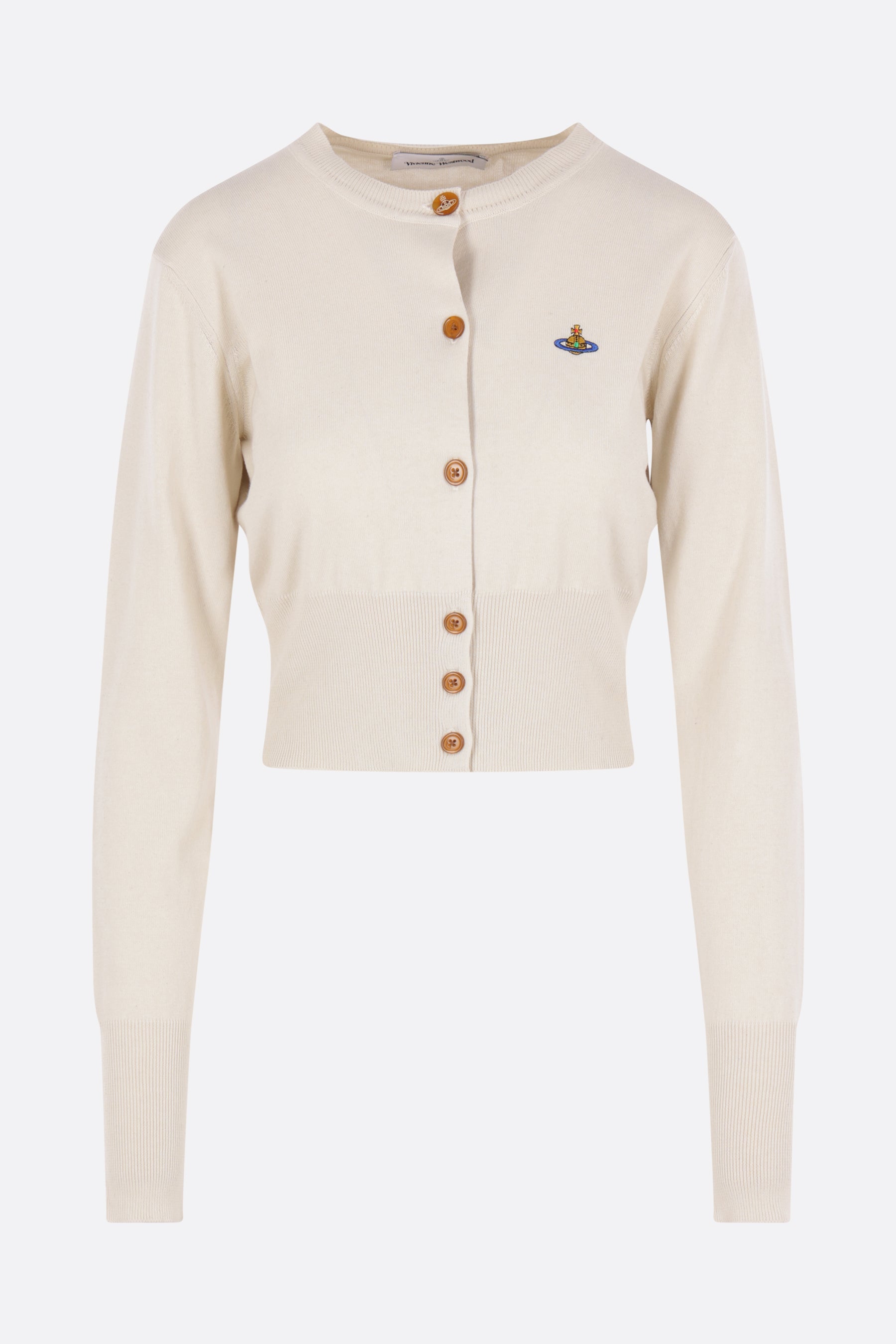 Bea cropped cardigan in cotton and cashmere