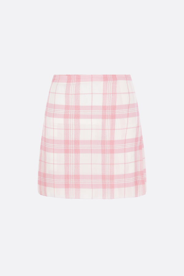 mini kilt in check wool