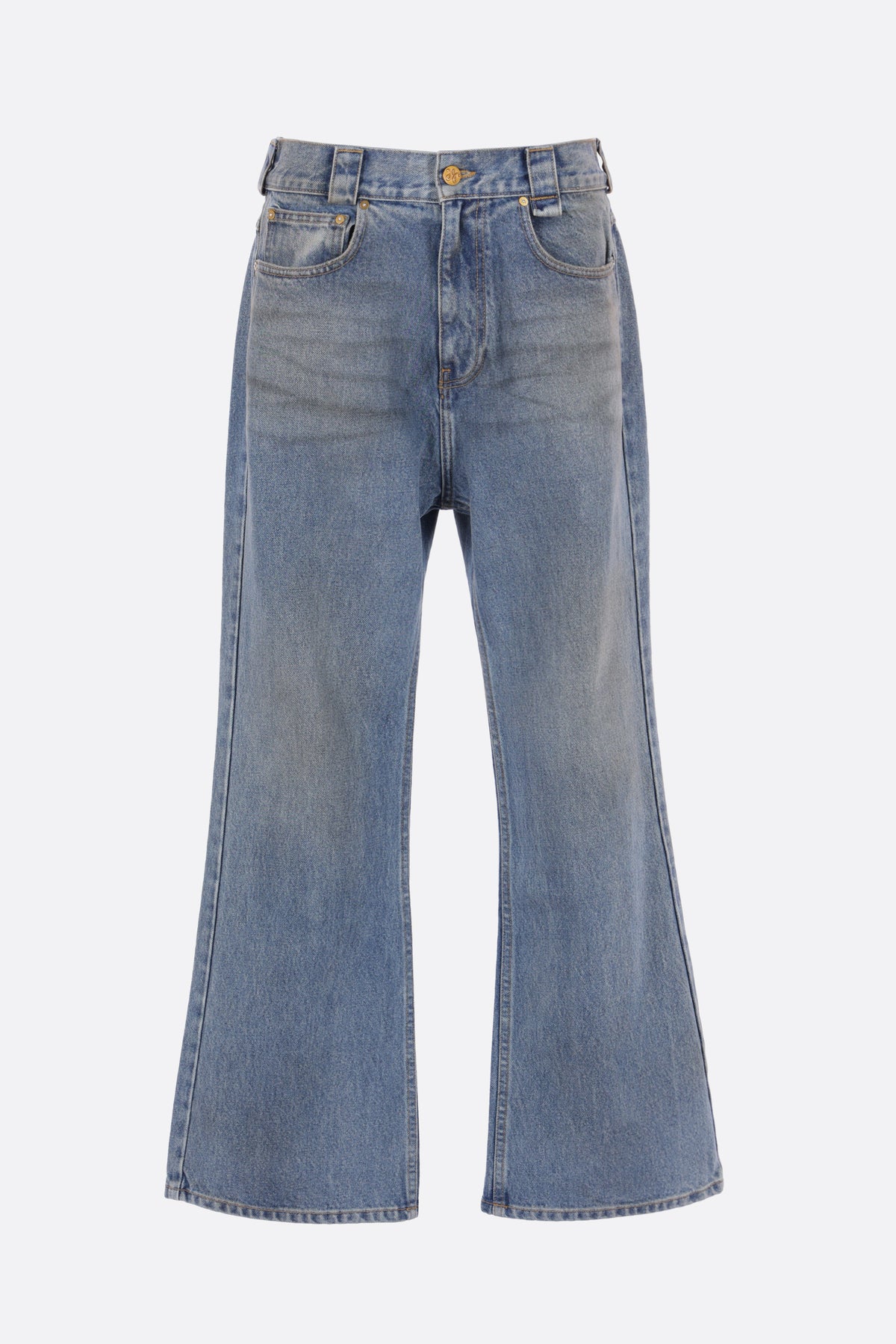 flared jeans in denim