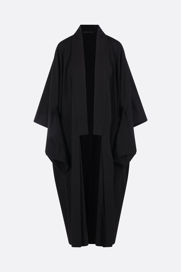 cappotto a kimono in lana e cotone