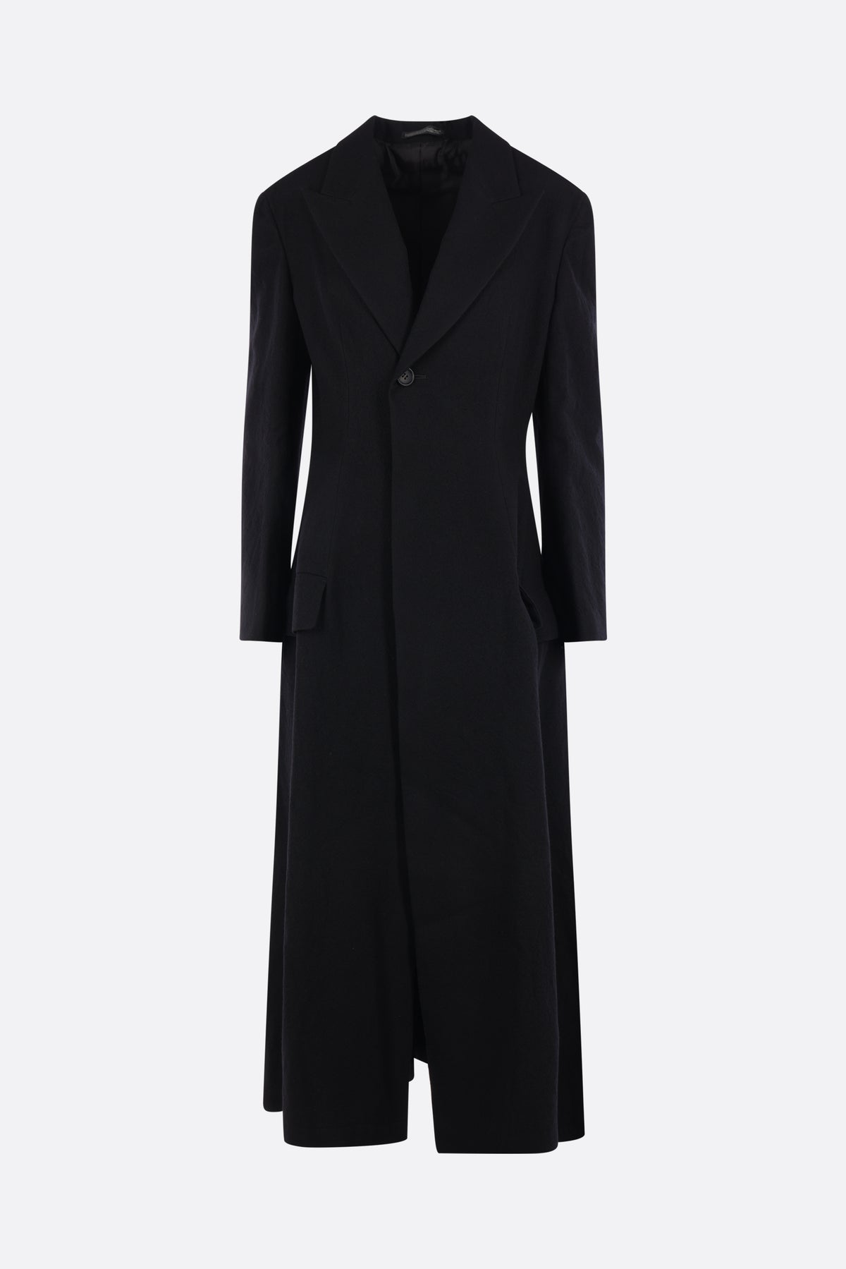 asymmetric coat in wool