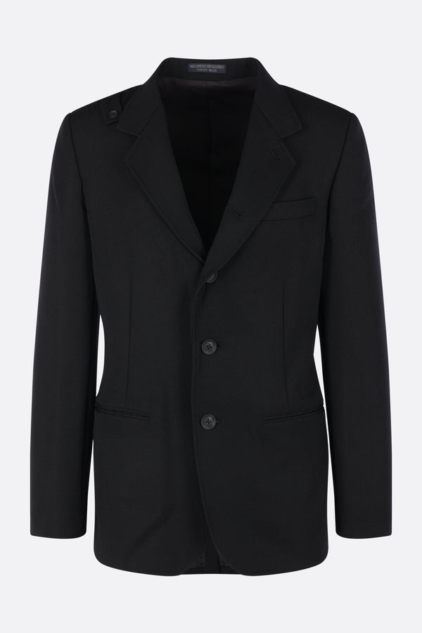 giacca monopetto in gabardine