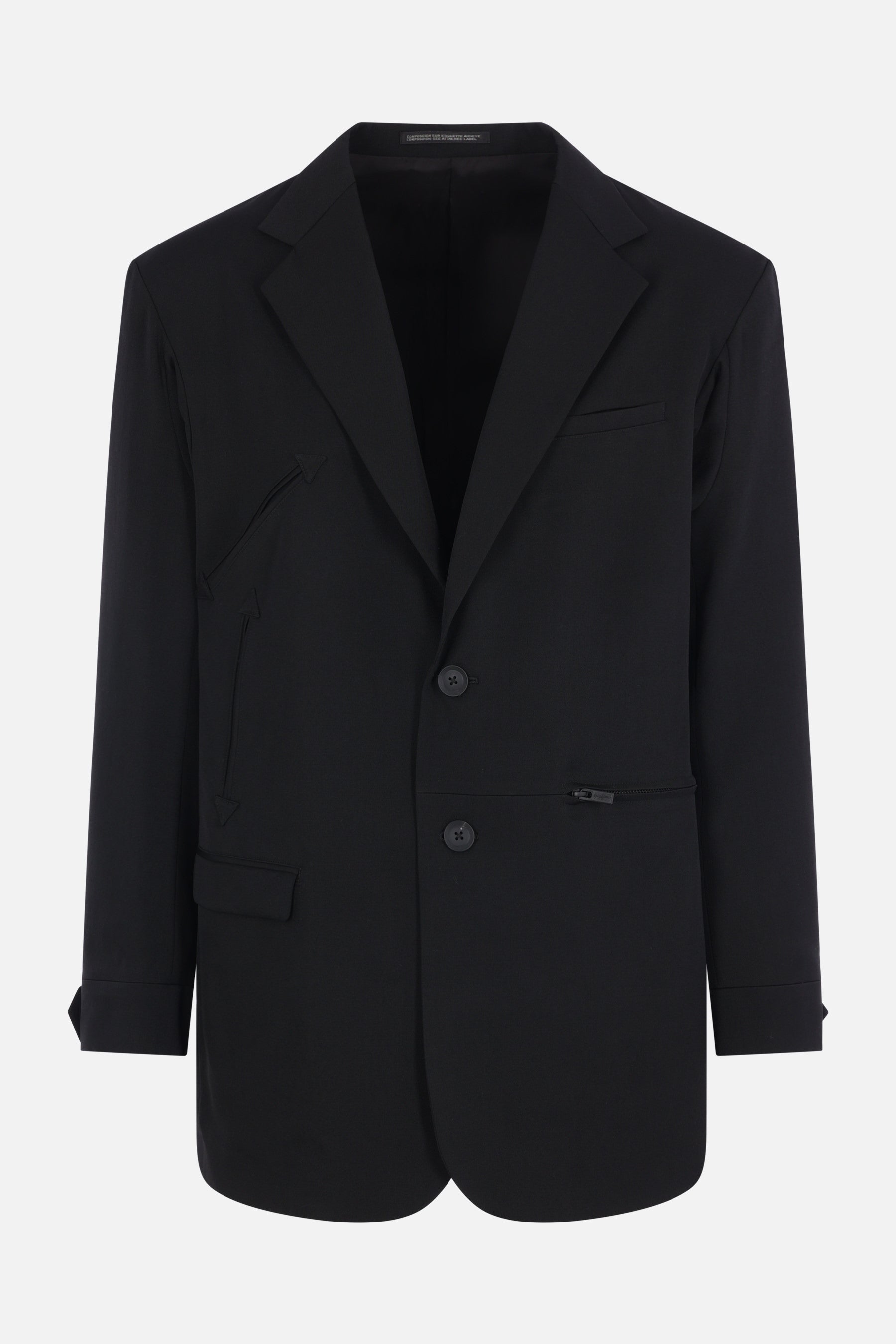 single-breasted jacket in gabardine