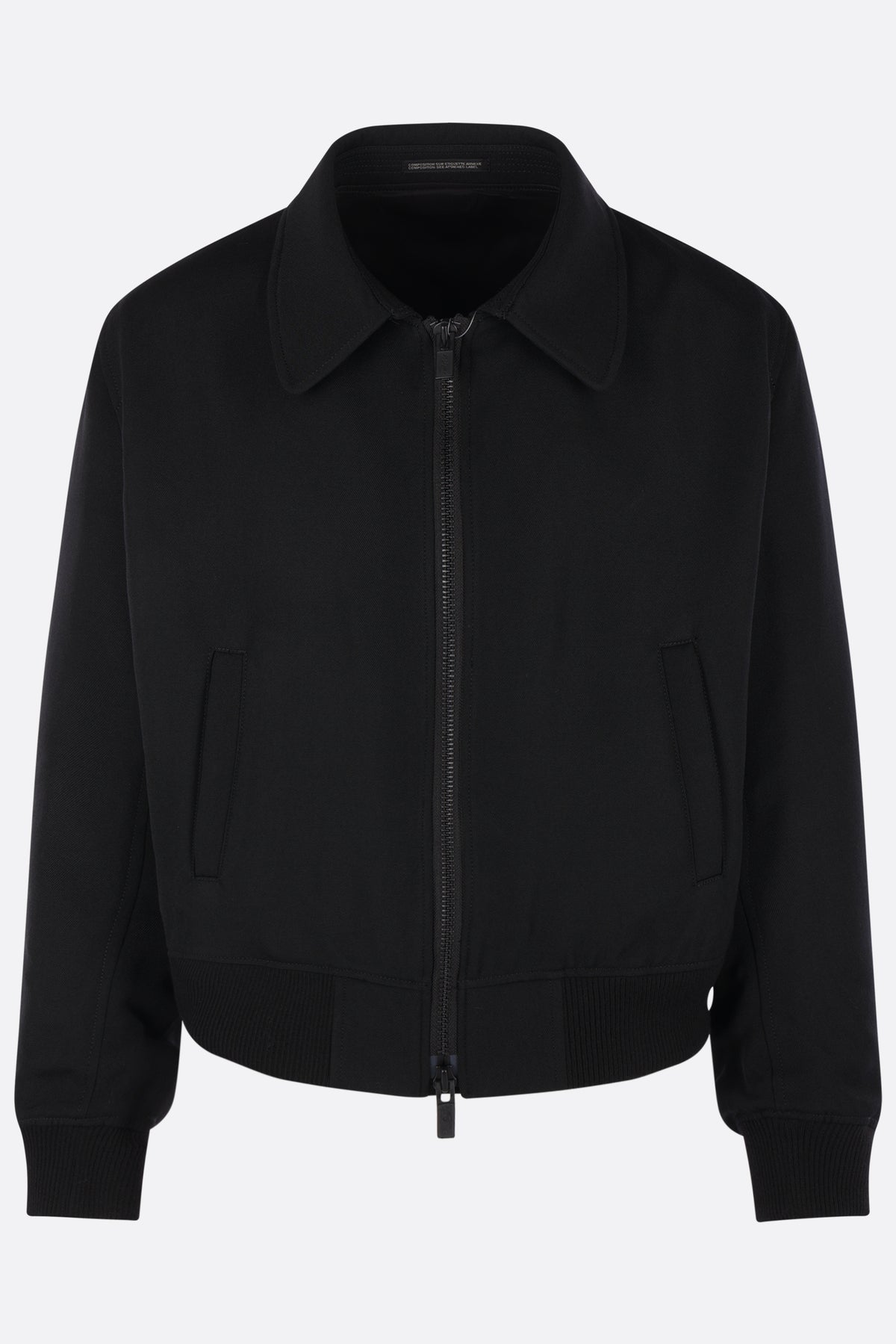 full-zip jacket in gabardine