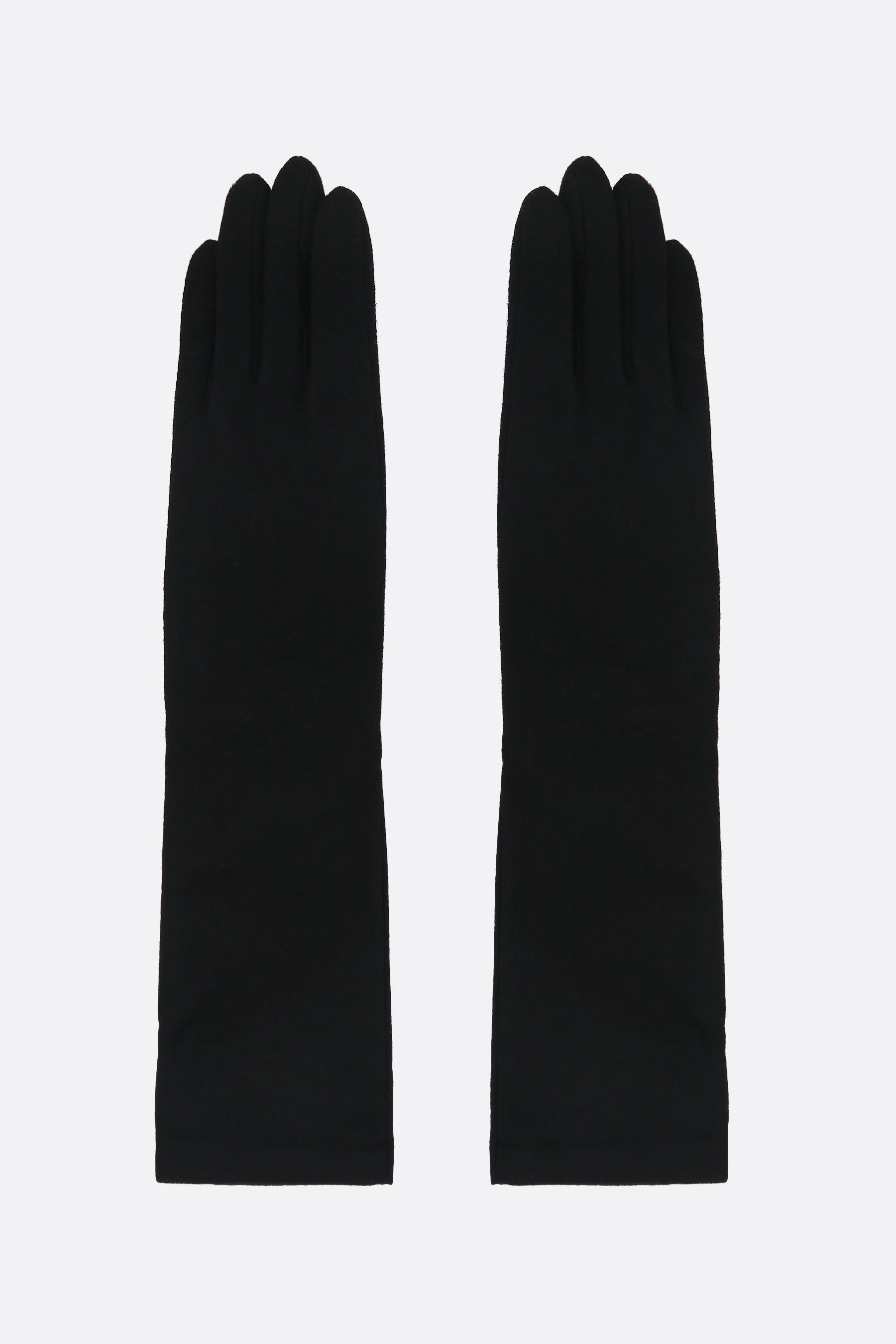 wool and cashmere blend long gloves