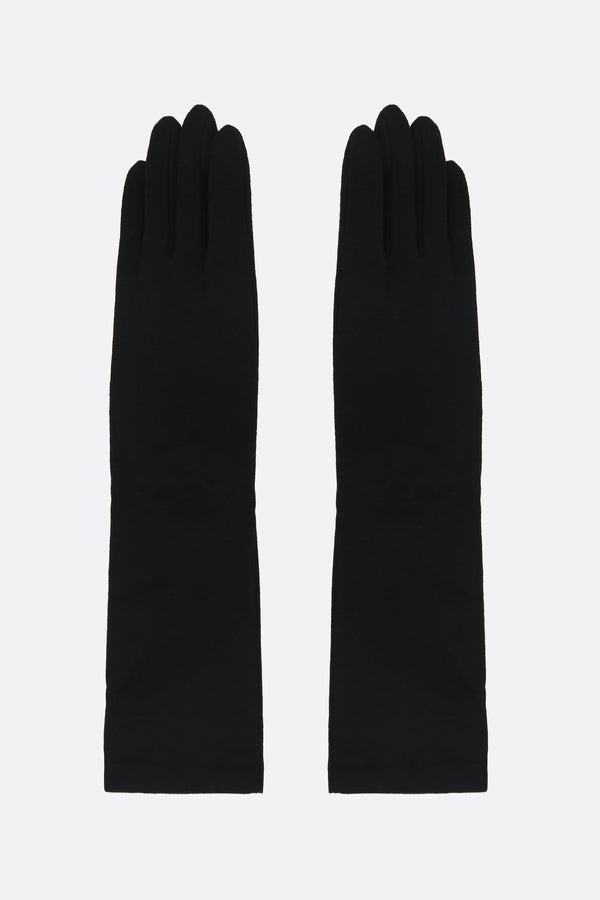 guanti lunghi in misto lana e cashmere