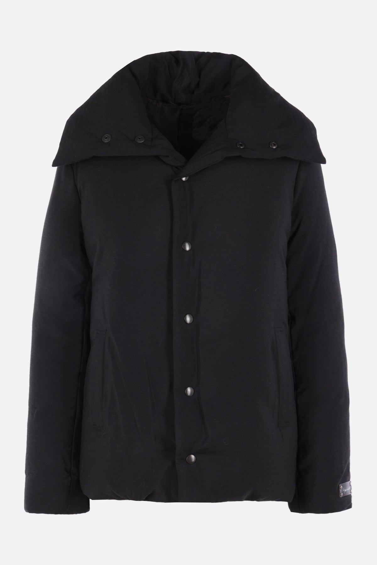 short down jacket in technical fabric