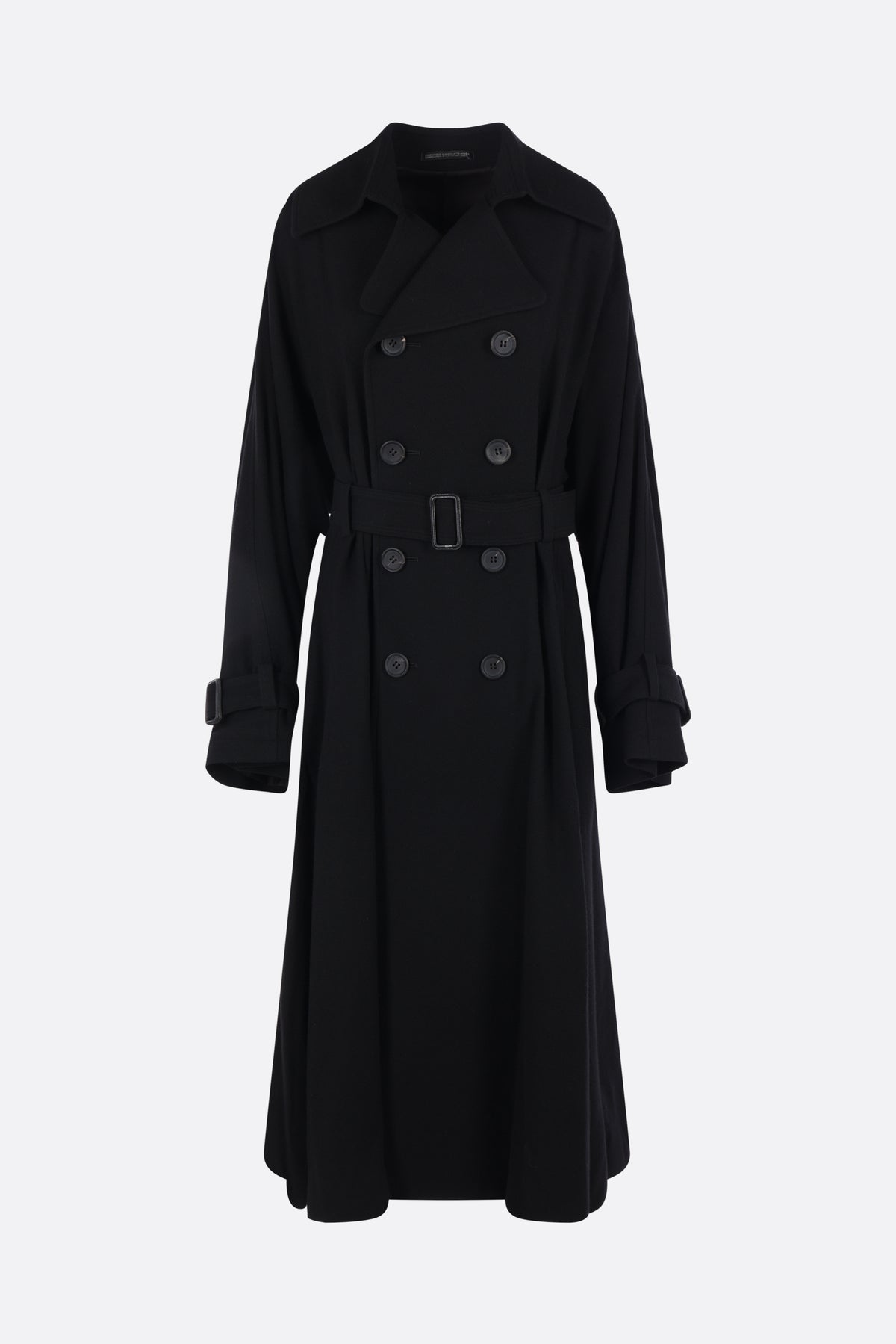 double-breasted trench coat in wool