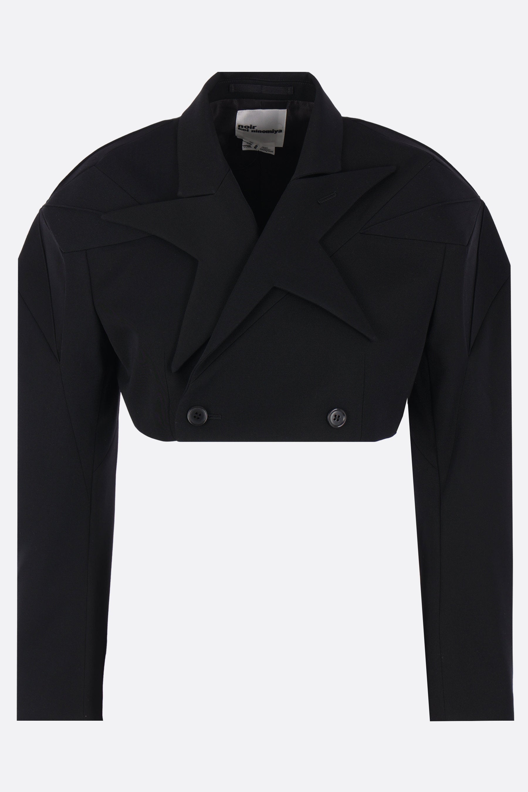 cropped jacket in wool