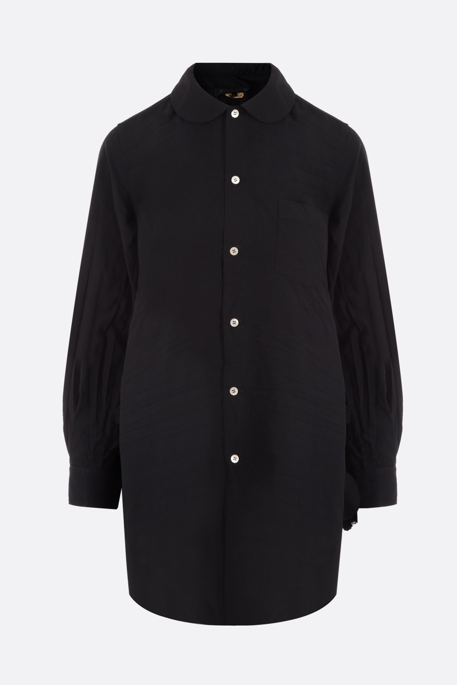 crinkled poplin shirt with frills