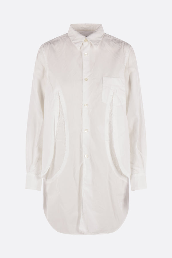 camicia destrutturata in popeline crinkled