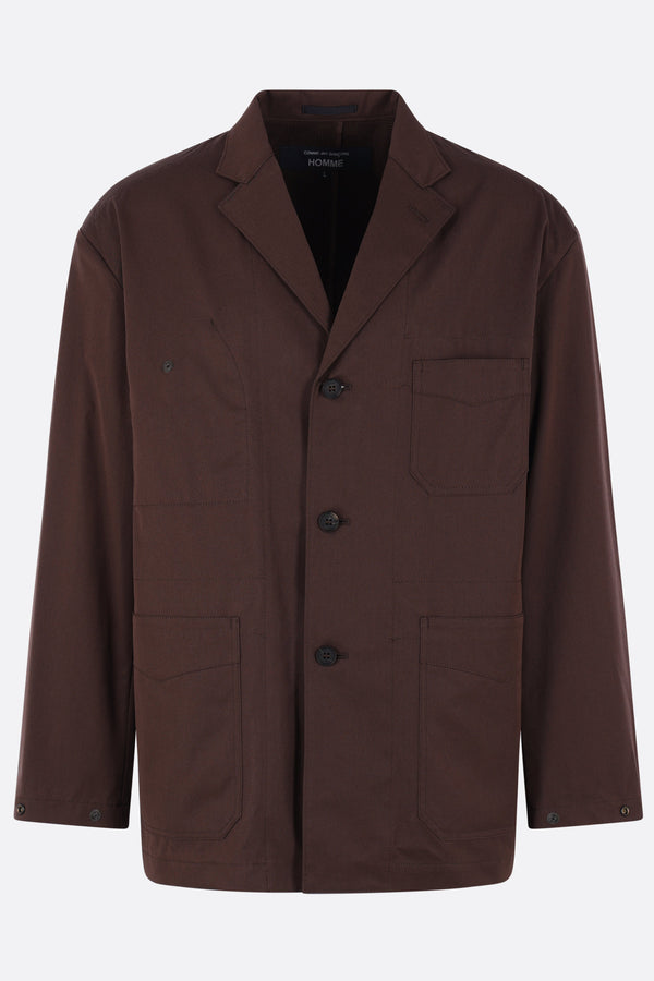 single-breasted jacket in gabardine