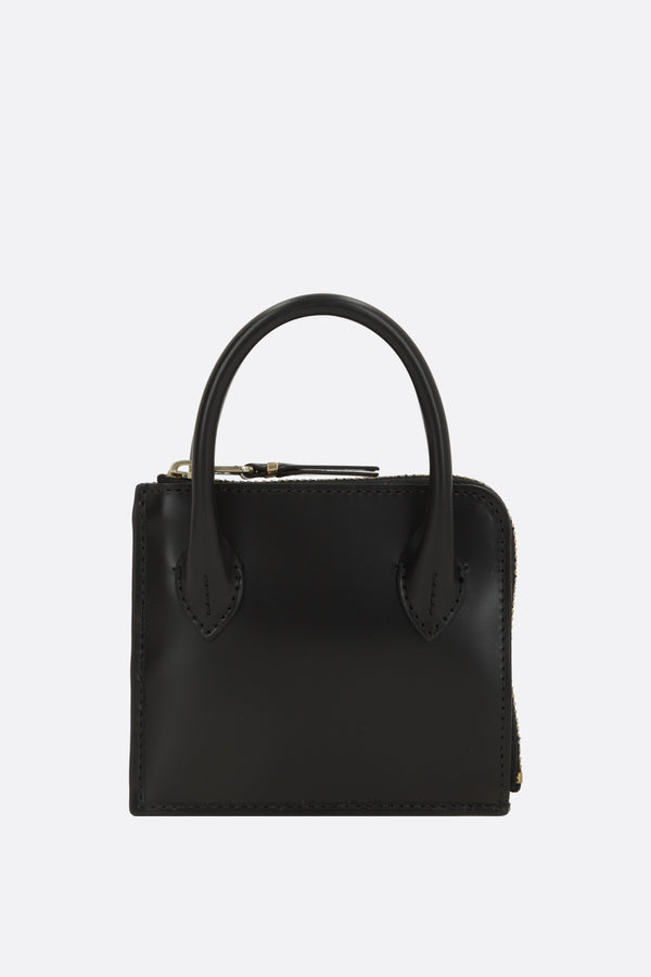 half-zip wallet in smooth leather - Handles Line